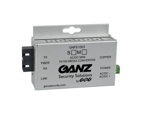 Ganz GNFE1003MAC2-M 100MBPS 2 Fiber Mini Media Converter (SC Connector)