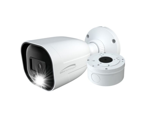 Speco H2AB2 2MP White Light Intensifier HD-TVI Bullet Camera with Built-in Microphone 2.8mm Lens, White Housing