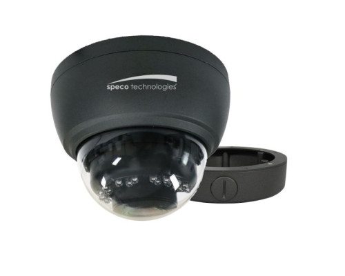 Speco HT5940TMB 2MP HD-TVI IR Dome Camera with 2.8-12mm Lens, Included Junction Box, Dark Black, TAA