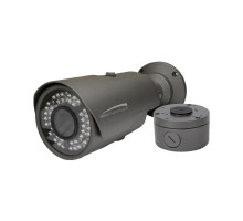 Speco HT7040TM 2MP HD-TVI IR Bullet Camera with Included Junction Box, 2.8-12mm Lens, Dark Gray Housing