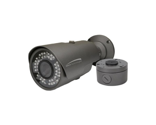 Speco HT7040TM 2MP HD-TVI IR Bullet Camera with Included Junction Box, 2.8-12mm Lens, Dark Gray Housing