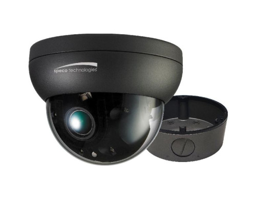 Speco HT7246T1 2 Megapixel HD-TVI Intensifier® Dome Camera with Junction Box 2.8-12mm Lens, Dark Gray Housing