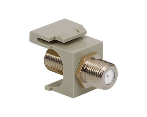 ICC IC107B5FGY F-Type Keystone Jack, Nickel, Gray