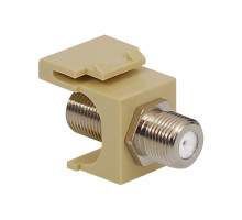 ICC IC107B5FIV F-Type Keystone Jack, Nickel, Ivory