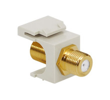 ICC IC107B5GWH Gold Plated F-Type Female To Female Module White