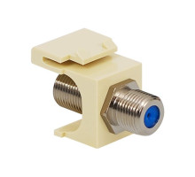 ICC IC107B9FAL Nickel Plated F-Type Female to Female Module Almond