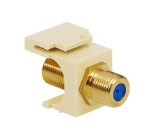 ICC IC107B9GAL Gold Plated F/F F-Type Coupler, 3 GHz, Almond