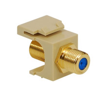 ICC IC107B9GIV Gold Plated F/F F-Type Coupler, 3 GHz, Ivory