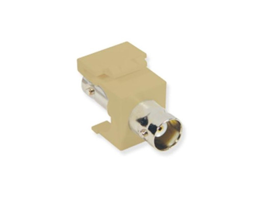 ICC IC107BNCIV Nickel Plated BNC Coupler Module, 75 Ohm, Ivory