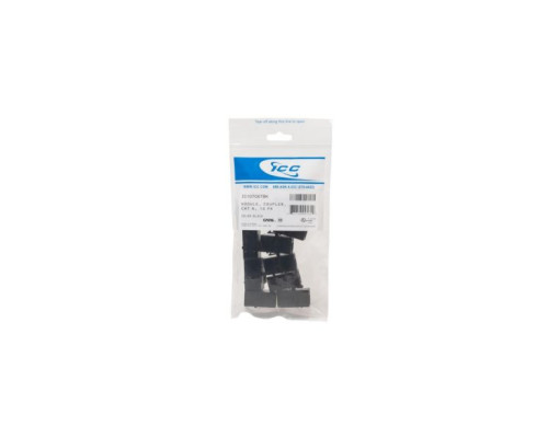 ICC IC107C6TBK Category 6 Coupler Module, Black, 10 Pack