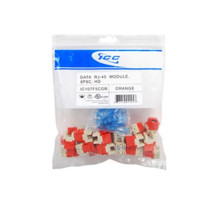 ICC IC107F5COR HD Keystone Jacks, 25-Pk, Orange