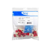 ICC IC107F5CRD HD Keystone Jacks, 25-Pk, Red