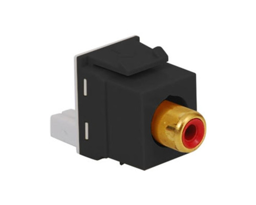 ICC IC107R8GBK RCA/IDC Module, Red Insert, Black