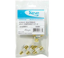 ICC IC107RR5WH RCA Female Component Kit, Gold Plated, White