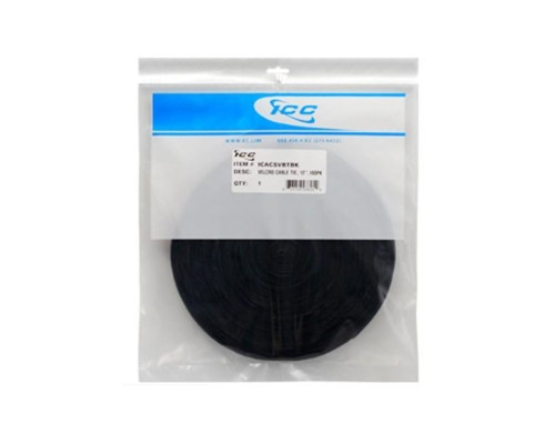 ICC ICACSVBTBK 12' VELCRO Brand Cable Tie Roll Color - Black