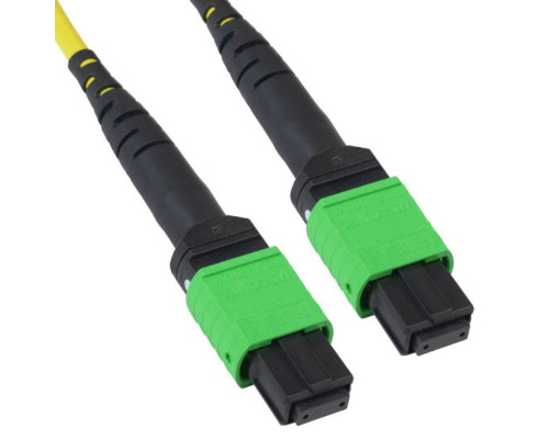 ICC ICFOJATS80 MTP-MTP Plenum Singlemode 9/125 OS2 Type A Fiber Optic Patch Cable with 12 Fibers in Yellow, 80 Meter
