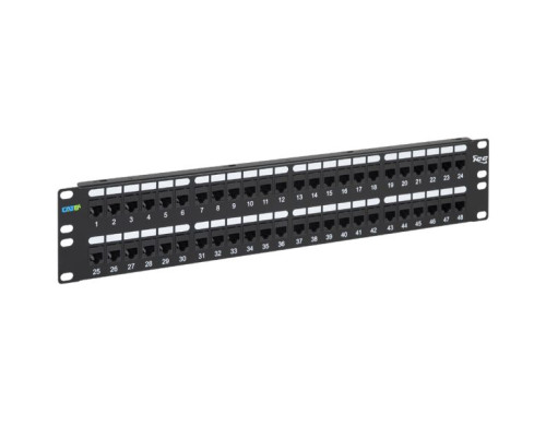 ICC ICMPP48CPA CAT6A Feed-Through Patch Panel for 48 Ports in 2 RMS