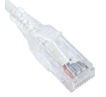 ICC ICPCSH03WH CAT6 Slim Clear Boot Patch Cord, 3 Feet, White