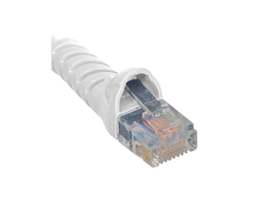 ICC ICPCSJ10WH Molded Boot Patch Cord, White, 10 Ft.