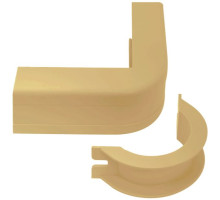 ICC ICRW12OBIV 1 1/4' Outside Corner Cover & Base - Ivory 10pk