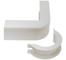 ICC ICRW12OBWH 1 1/4' Outside Corner Cover & Base - White 10pk