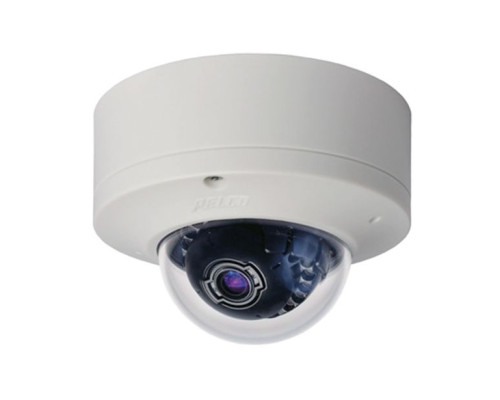 Pelco IME219-1S 2 Megapixel Sarix IME Series Indoor Surface Mount IP Mini Dome Camera, Clear, 3-9mm Lens, White