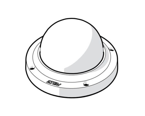 Pelco IMMLD0-1 Indoor Clear Lower Dome, White