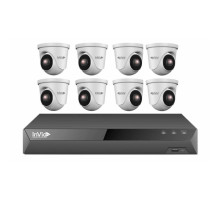 INVID2KIT 8 Camera Security System, 2MP Dome Cameras 4TB