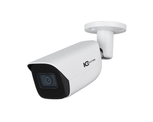 ICRealtime IPEL-B80F-IRW2 4K 8MP Indoor/Outdoor Small Size IR Network Bullet Camera, 2.8mm Lens