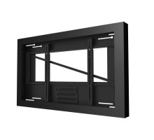 Peerless-AV KIL655-RAL9007-DIV 55' On-Wall Kiosk Landscape Enclosure with Hex Pin Screws Grey Aluminium, Black