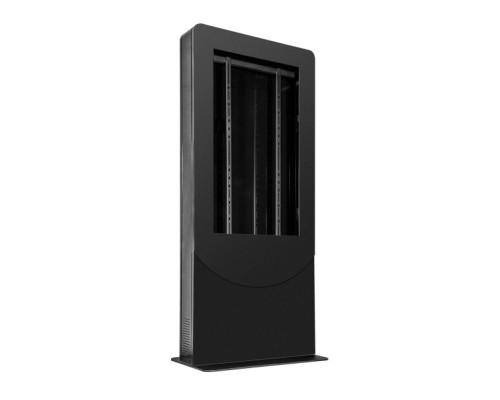 Peerless-AV KIPC2543B Floorstanding Back-to-Back Portrait Kiosk for 43' Displays up to 1.81' Deep, Black