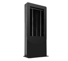 Peerless-AV KIPC2546B Floorstanding Back-to-Back Portrait Kiosk for Two 46' Displays up to 1.81' Deep, Black