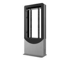 Peerless-AV KIPC2546B-3 Floorstanding Portrait Back-to-Back Kiosk for Two 46' Displays up to 3' Deep, Black