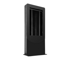 Peerless-AV KIPC2547B Floorstanding Back-to-Back Portrait Kiosk for Two 47' Displays up to 1.81' Deep, Black