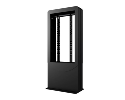 Peerless-AV KIPC2555B-3 Floorstanding Portrait Back-to-Back Kiosk for Two 55' Displays up to 3' Deep, Black