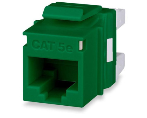 West Penn KJ458MT-C5E-GN Category 5e MT-Series High-Density Keystone Jack, T568A/B, Green