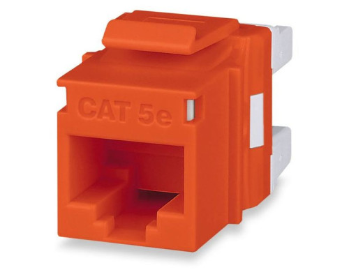 West Penn KJ458MT-C5E-OR Category 5e MT-Series High-Density Keystone Jack, T568A/B, Orange