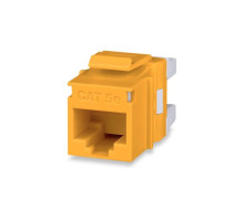 West Penn KJ458MT-C5E-YE Category 5e MT-Series High-Density Keystone Jack, T568A/B, Yellow