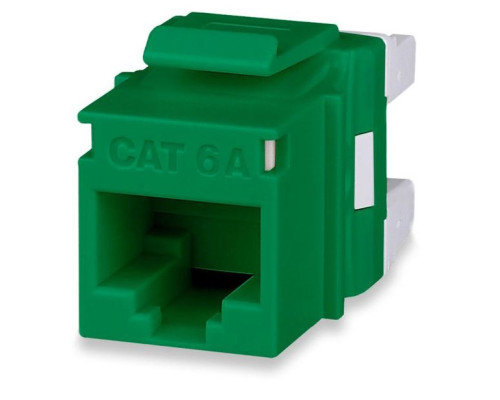 West Penn KJ458MT-C6A-GN Category 6A MT-Series High-Density Keystone Jack, T568A/B, Green