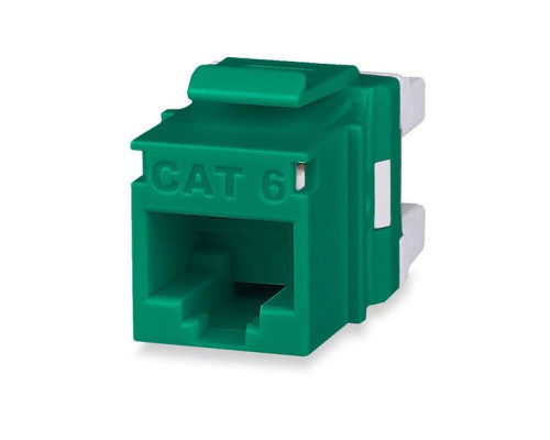 West Penn KJ458MT-C6C-GN RJ45 Category 6 MT-Series Unscreened Keystone Jacks, Green