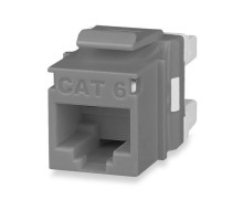 West Penn KJ458MT-C6C-GY RJ45 Category 6 MT-Series Unscreened Keystone Jacks, Gray