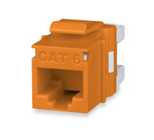 West Penn KJ458MT-C6C-OR RJ45 Category 6 MT-Series Unscreened Keystone Jacks, Orange