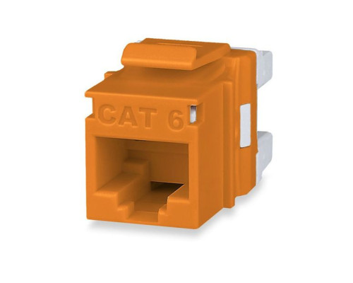 West Penn KJ458MT-C6C-OR RJ45 Category 6 MT-Series Unscreened Keystone Jacks, Orange