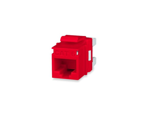 West Penn KJ458MT-C6C-RD RJ45 Category 6 MT-Series Unscreened Keystone Jacks, Red