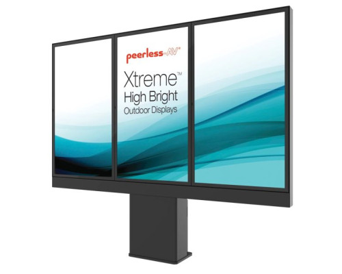 Peerless-AV KOF549-3XHB Outdoor Digital Menu Board, Supports (3) 49'' Xtreme High Bright Outdoor Displays