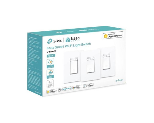 TP-Link KS220P3 Kasa Smart Wi-Fi Dimmer Switch, 3-Pack