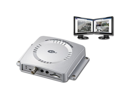 KT&C KVS-1000 Single Channel Network Server, Supports Dual Video Stream, PoE, webviewer & CMS, DC12V