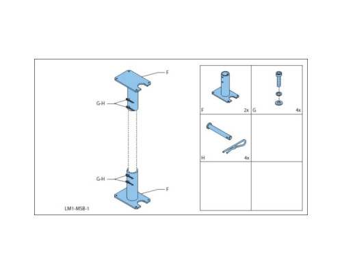 Bosch LM1-MSB-1 Bracket Adapter Set for LS1-OC100E-1