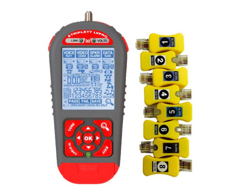 Triplett LVPRO30SR Multi-Cable Tester: RJ11, RJ45, COAX