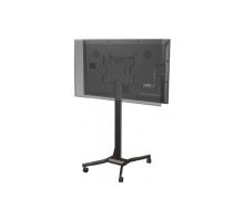 Crimson M55DV Mobile Back-to-Back Display Cart with Height and Tilt Adjustment for 32' to 55' LED, LCD, or Plasma Displays, Black